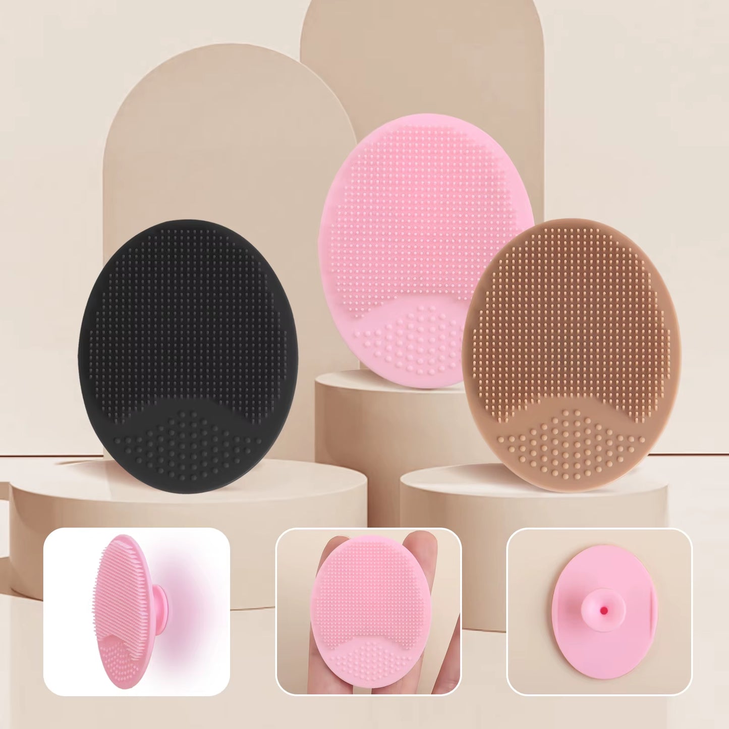 Wash a Face to Brush,1Pcs Silicone Cute Sucker Mini Cleansing Cleaning Brush for Face Washing
