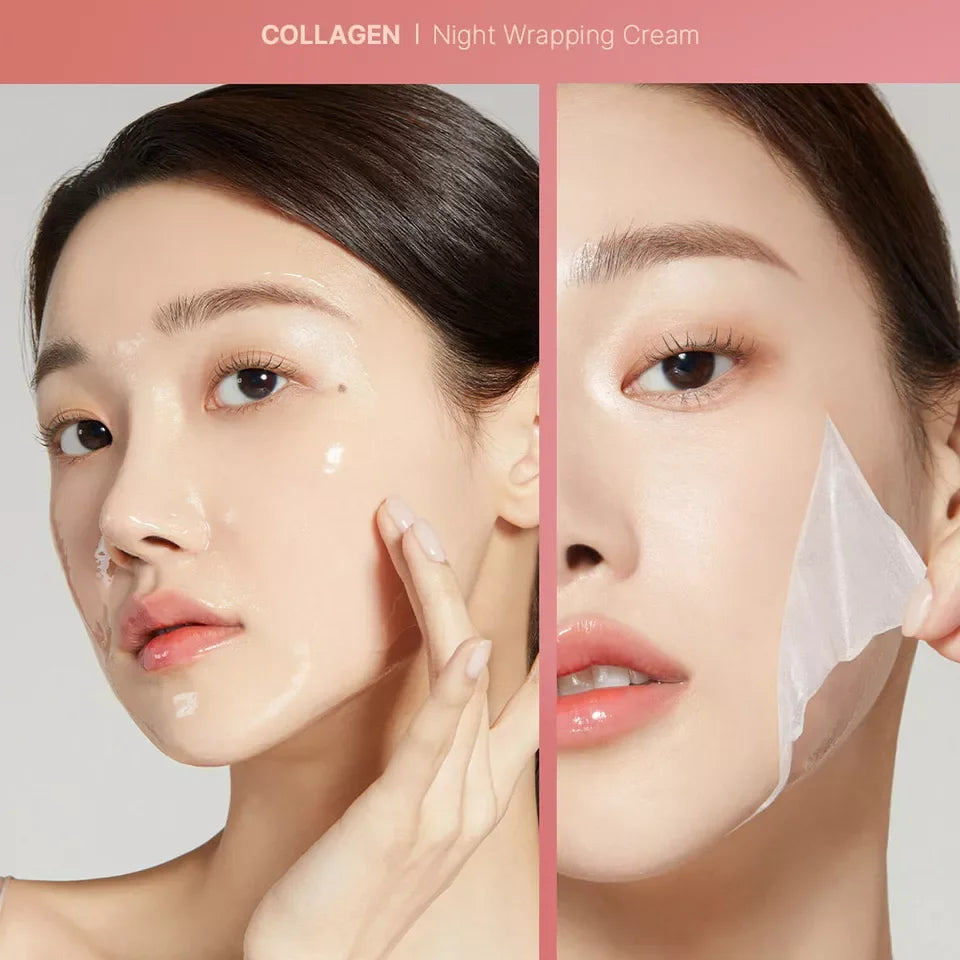 Collagen Tear Mask Transhydrating Hydrating Firming Evening Mask Facial Cleansing Mask Moisturizing Non-Dry Facial Essence Facia